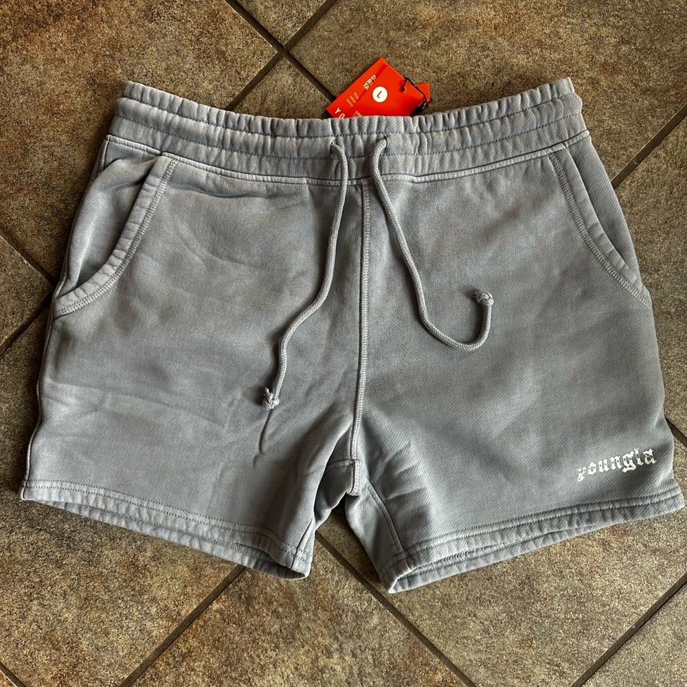 Mens blue L Young LA sweat shorts/ gym shorts